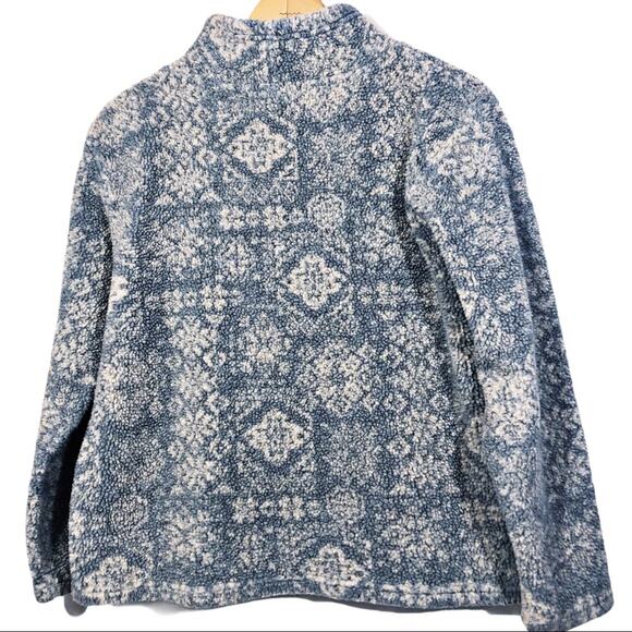 GAP Sherpa 1/4 Zip Pullover Sweater Mock Neck Sweatshirt Cozy Size Medium - Picture 2 of 5